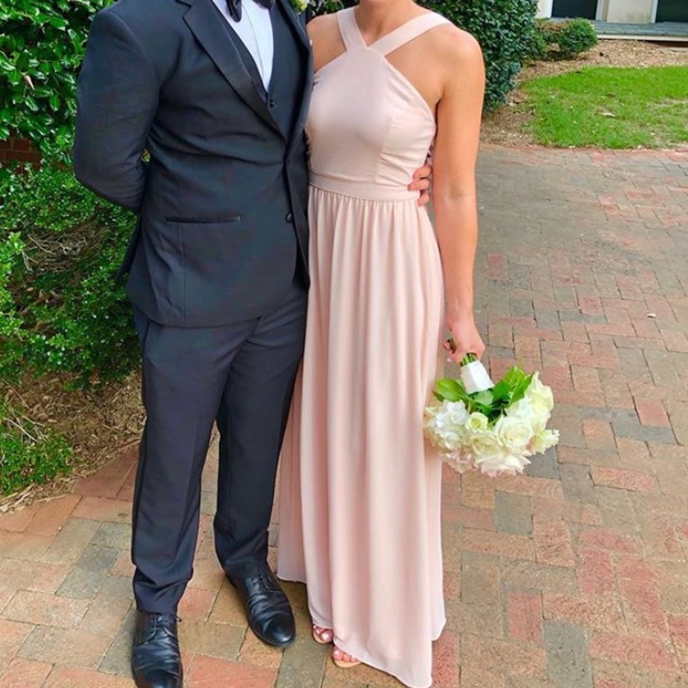 Air of romance peach maxi dress